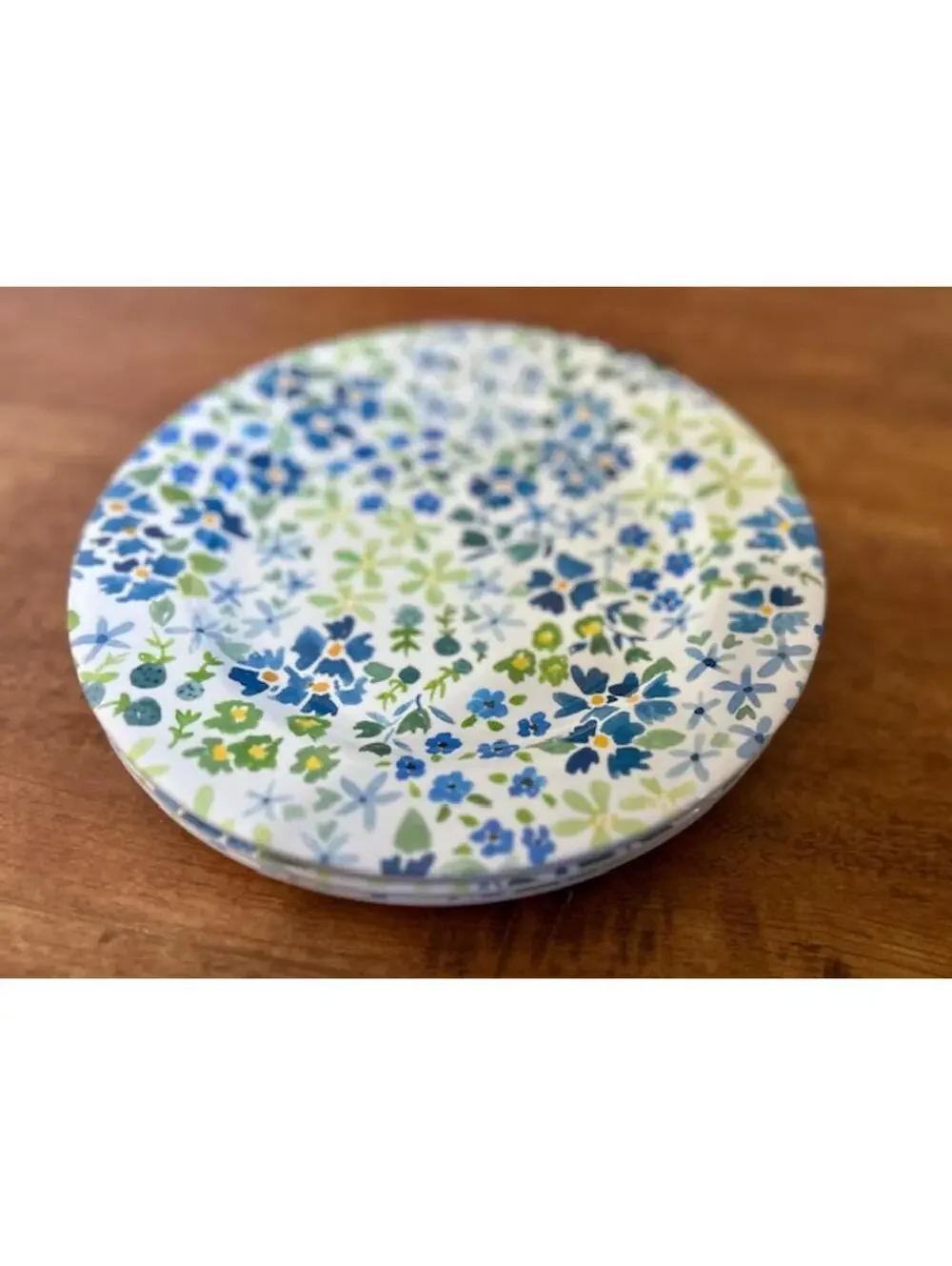 Set of 4 Ballard Designs Floral Pattern Dessert Plates